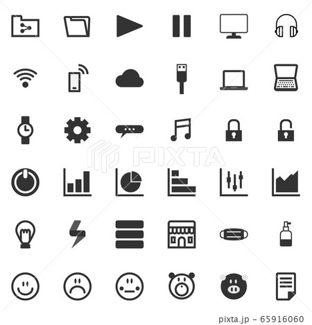Icon set design for website concept and any gerneral business technology presentation materia Icon set design for website concept and any gerneral business technology presentation materia 65916060