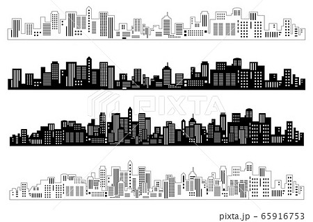Building street silhouette - Stock Illustration [65916753] - PIXTA