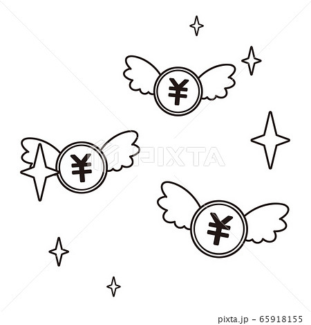 飛ぶ日本円コイン 65918155