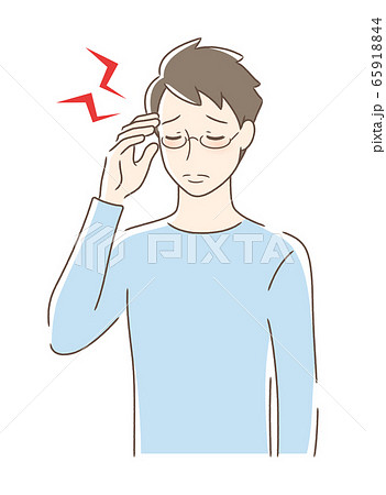 頭痛に悩む男性 65918844
