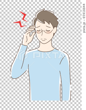 頭痛に悩む男性 65918844