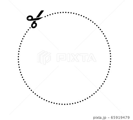 Scissor cut line icon. Black scissor border paper background cutout line coupon 65919479