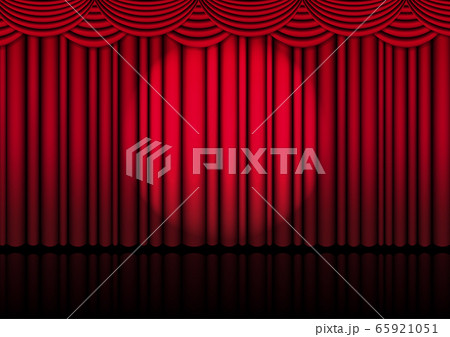 3D Mock up Realistic Red Curtain on Stage or 3D Mock up Realistic Red Curtain on Stage or 65921051