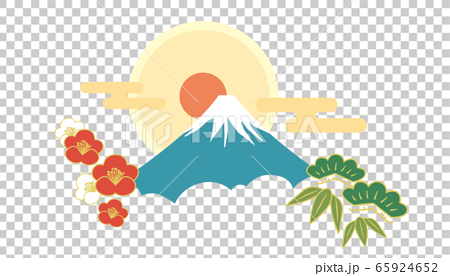 富士山と初日の出 65924652