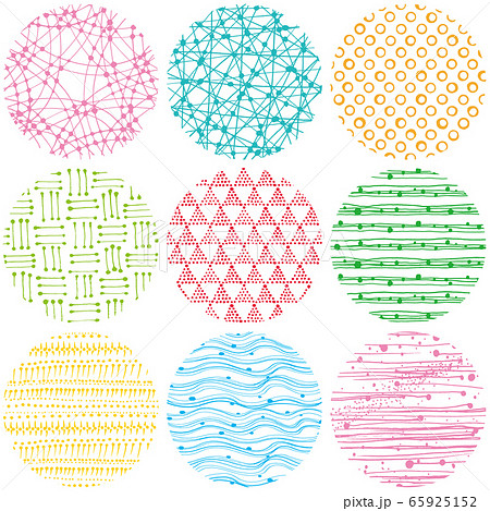 ポップ カラフル 円 北欧風 ポップ カラフル 円 北欧風 65925152