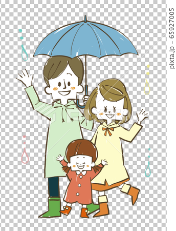 一家三口在雨天 65927005