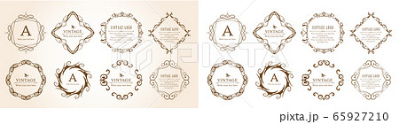 エレガントなフレームデザイン ビンテージ アンティーク クラシック ゴージャス ウエディングのイラスト素材