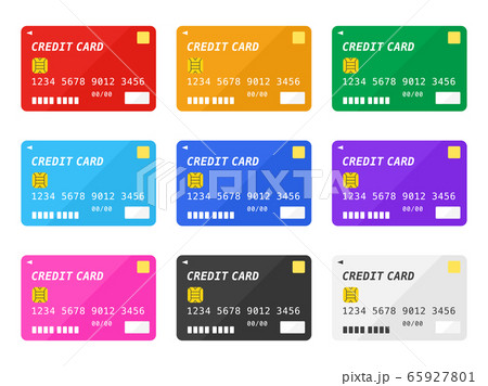 クレジットカードのイラストセット クレジットカードのイラストセット 65927801