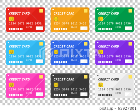 クレジットカードのイラストセット クレジットカードのイラストセット 65927801