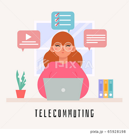 Working in home office 65928198