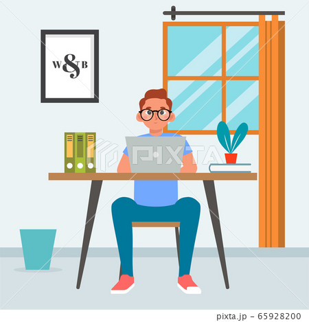 Working in home office Working in home office 65928200