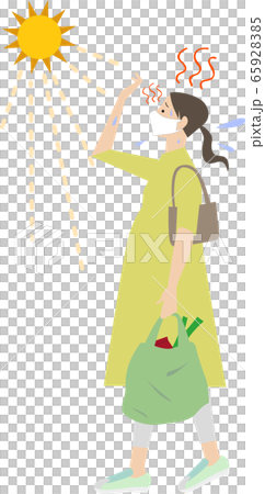 Illustration vector where the mask gets damp in summer 65928385