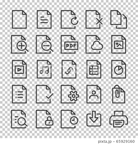 文檔圖標集 65929160