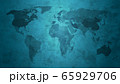 Grunge world map in beautiful gradient glow blue 65929706