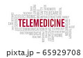 Telemedicine Word Cloud. Telehealth remote 65929708