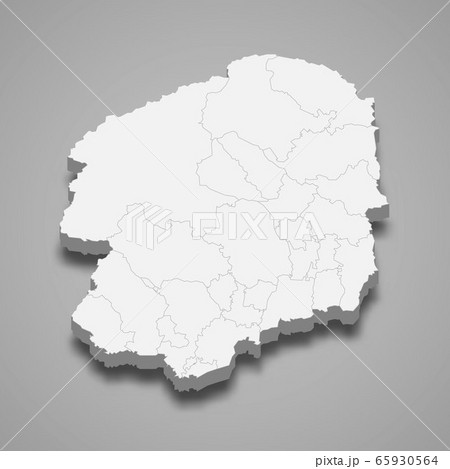 3d map prefecture of Japan Template for your 65930564