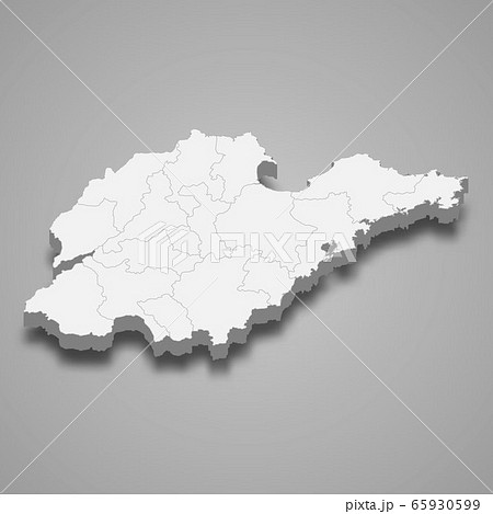 3d map province of China Template for your design 3d map province of China Template for your design 65930599