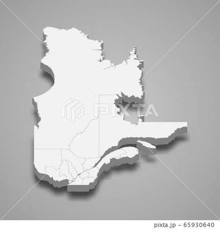 3d map province of Canada Template for your design 65930640