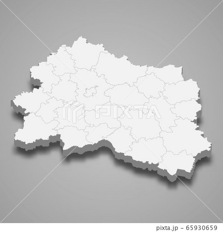 3d map region of Russia Template for your design 65930659