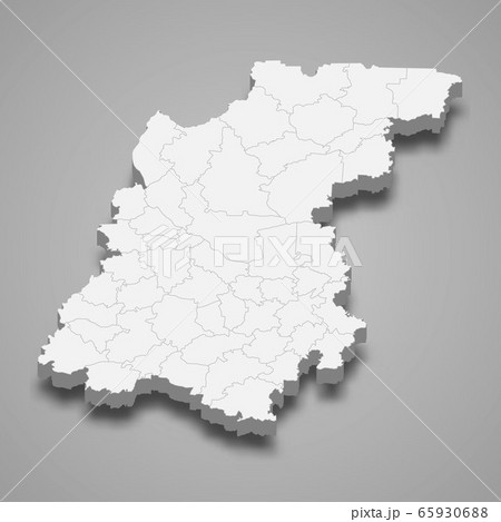 3d map region of Russia Template for your design 65930688