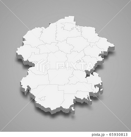 3d map region of Russia Template for your design 65930813