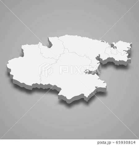 3d map region of Russia Template for your design 65930814