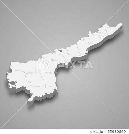 3d map state of India Template for your design 65930869