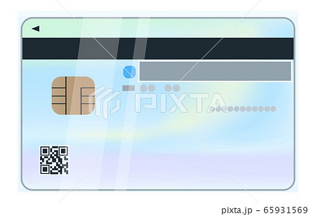 マイナンバーカードの裏面のイラスト、目隠しケース付き マイナンバーカードの裏面のイラスト、目隠しケース付き 65931569