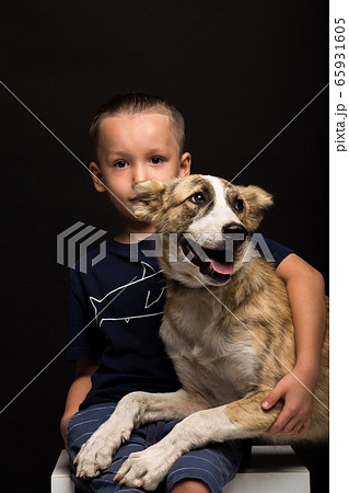 boy and dog boy and dog 65931605