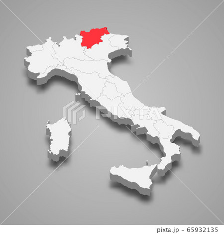 region location within Italy 3d map Template for region location within Italy 3d map Template for 65932135