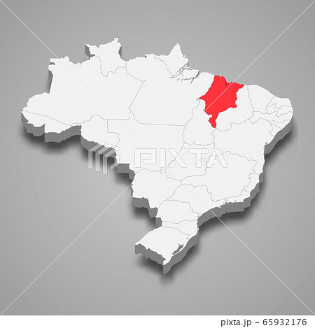 state location within Brazil 3d map Template for state location within Brazil 3d map Template for 65932176