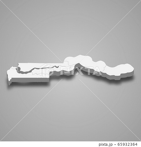 3d map with borders of regions Template for your 3d map with borders of regions Template for your 65932364