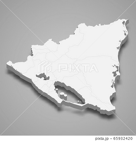 3d map with borders Template for your design 65932420