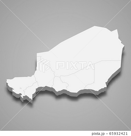 3d map with borders of regions Template for your 65932421