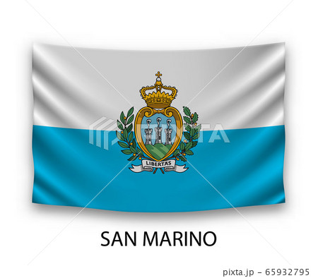 Hanging silk flag Template for your design 65932795