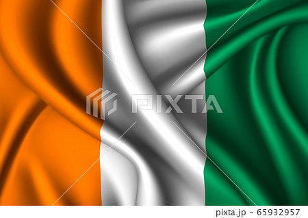 national flag of silk. Template for your design 65932957