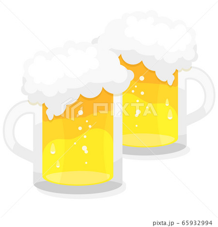 ビール 2杯 イラスト ビール 2杯 イラスト 65932994