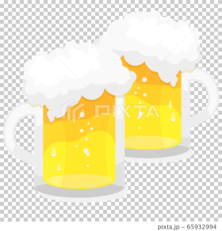 ビール 2杯 イラスト ビール 2杯 イラスト 65932994