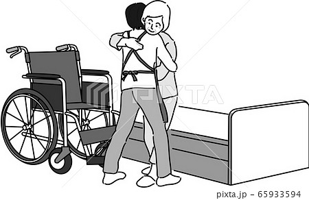 医療 介護 福祉 イラスト 身体介護 生活のイラスト素材
