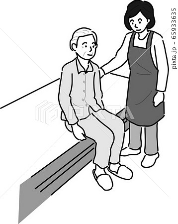 医療 介護 福祉 イラスト 身体介護 生活のイラスト素材