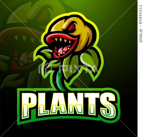 Plant mascot esport logo design Plant mascot esport logo design 65934311