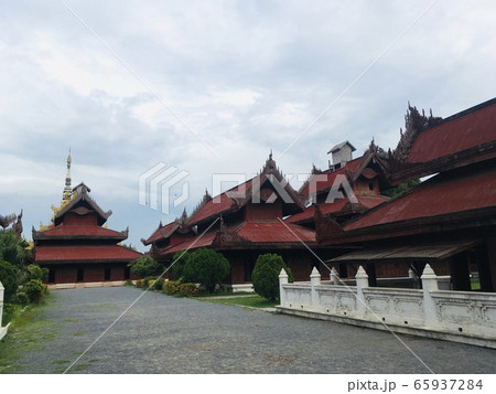Mandalay palace ancient grand palace in Mandalay city, Myanmar 65937284