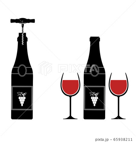 Retro Wood Corkscrew Icon for Opening Wine Bottle Isolated on White Background 65938211