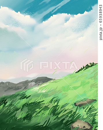 Timelapse Anime Background Hill speedpaint in Clip Studio Paint - YouTube