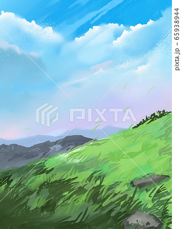 青空 雲 アニメ 背景のイラスト素材 [65938944] - PIXTA