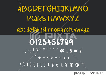 This set is alphabets A-Z, numeral and punctuation 65940213