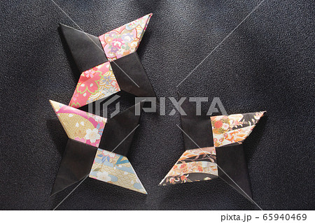 忍者の手裏剣、折り紙、日本 忍者の手裏剣、折り紙、日本 65940469