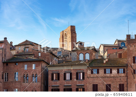 Cityscape of Siena and the Facciatone of the Cathedral - Tuscany Italy 65940611