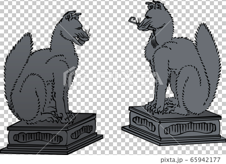 浮世絵　白狐　その1 65942177