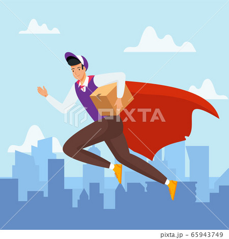 Concept of fastest delivery with young man, 65943749